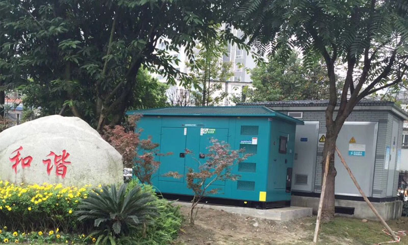 成都市郫都区天然气公司购买一台格瓦斯350KW低噪音发电机组用做备用应急电源